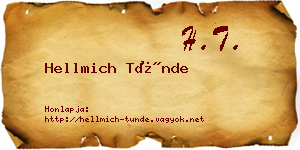 Hellmich Tünde névjegykártya