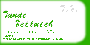 tunde hellmich business card